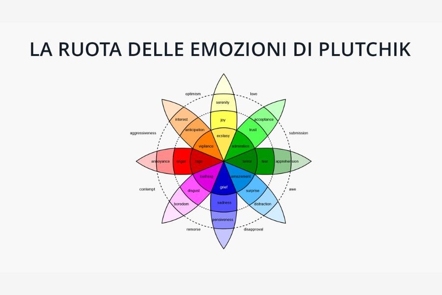 Rappresentazione della ruota delle emozioni di Plutchik